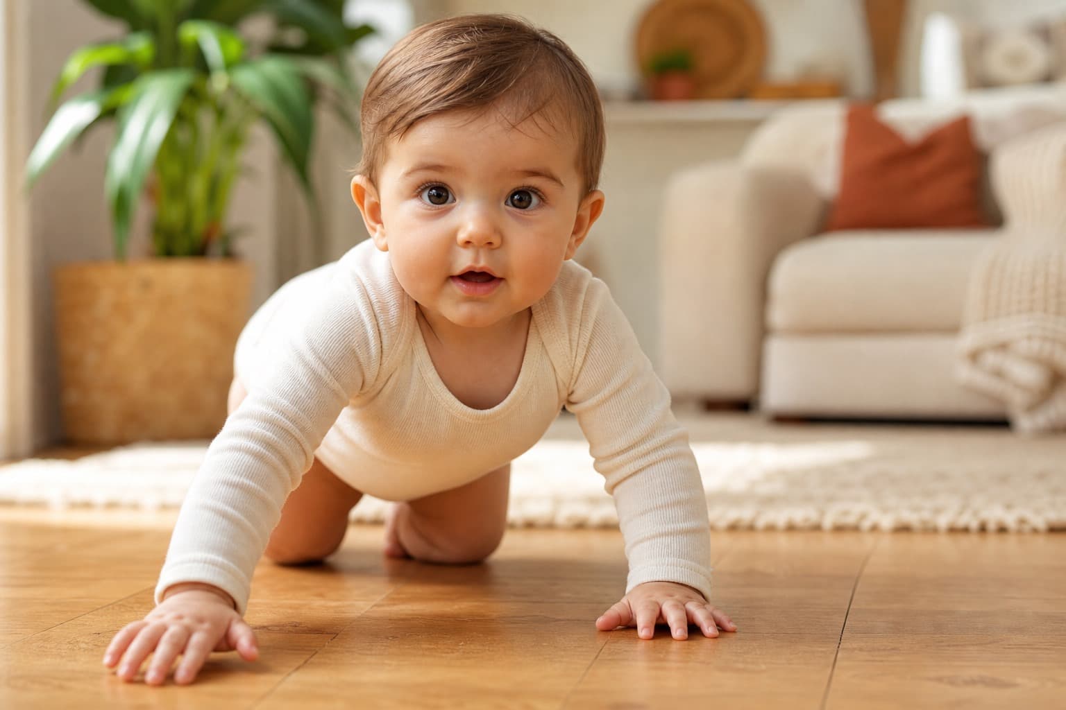 Tu bebé de 7 a 9 meses: movimiento, alimentación y primeras palabras