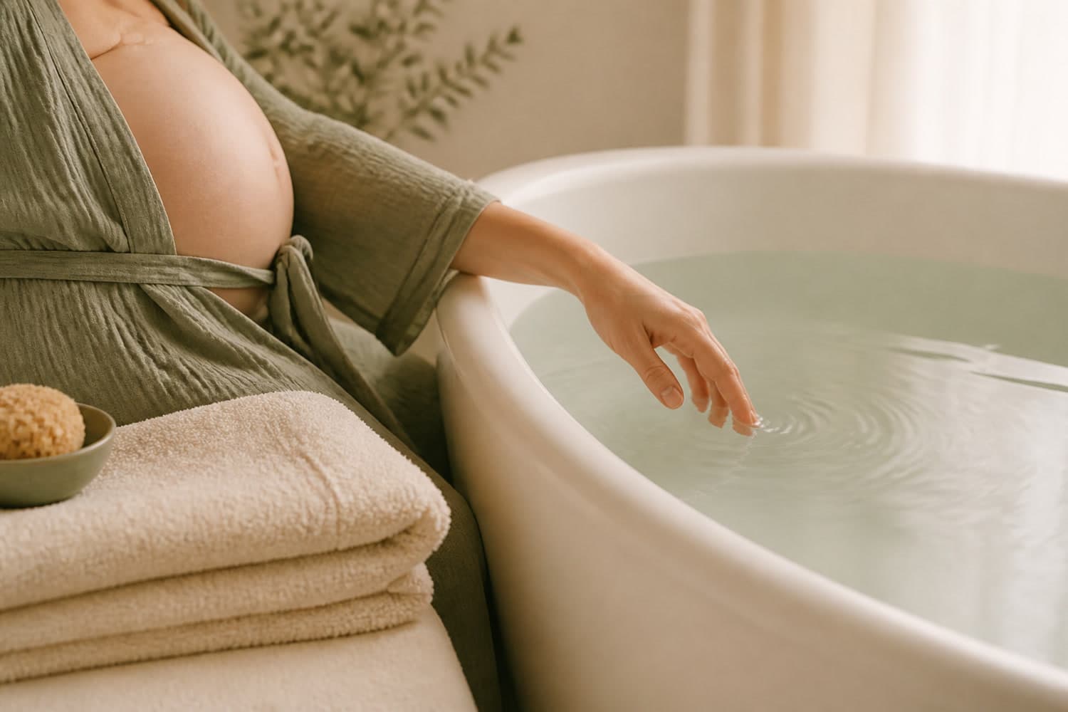 Parto en el agua y dilatación en bañera: beneficios y seguridad.