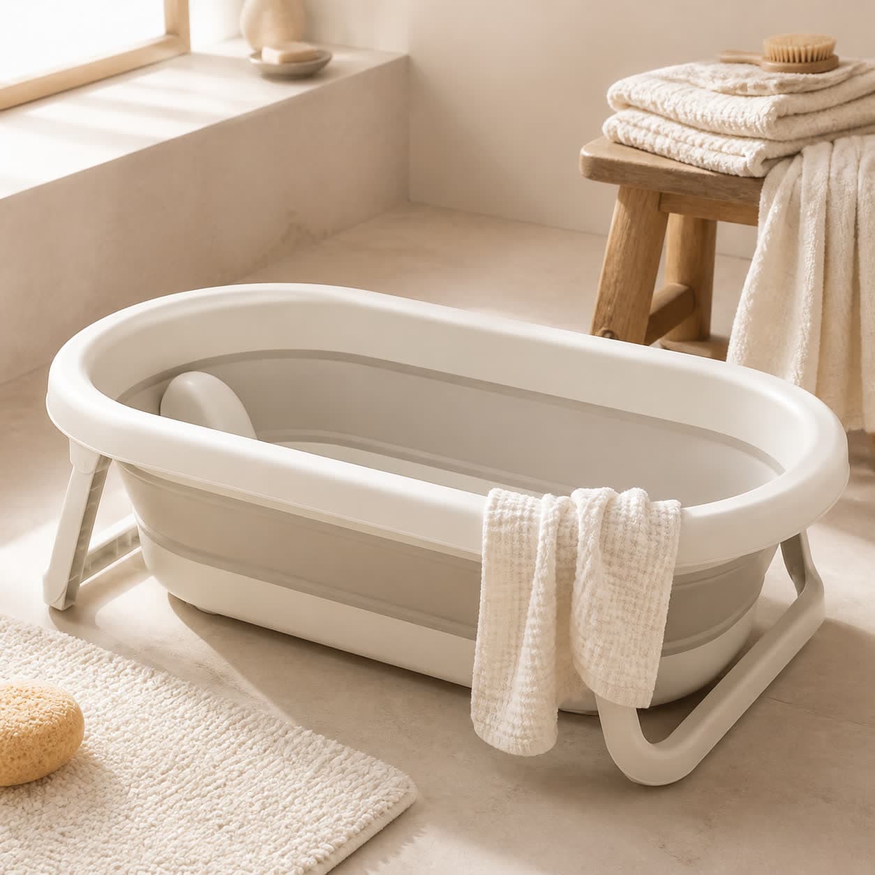 Bañera ergonómica con hamaca